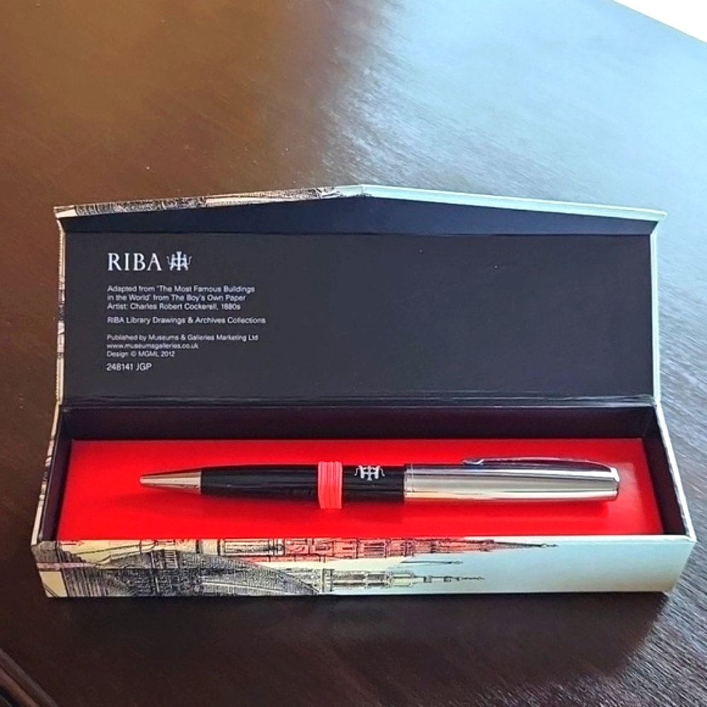 RIBA Ball Point Pen In Gift Box - Picture 2 of 4